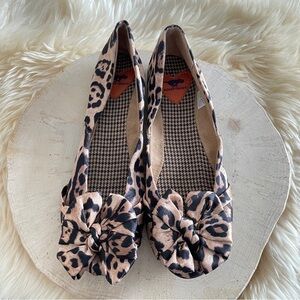 Faux Leopard Print Ballet Flats Slipper Loafer Shoes
